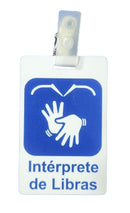crachá de Intérprete de Libras