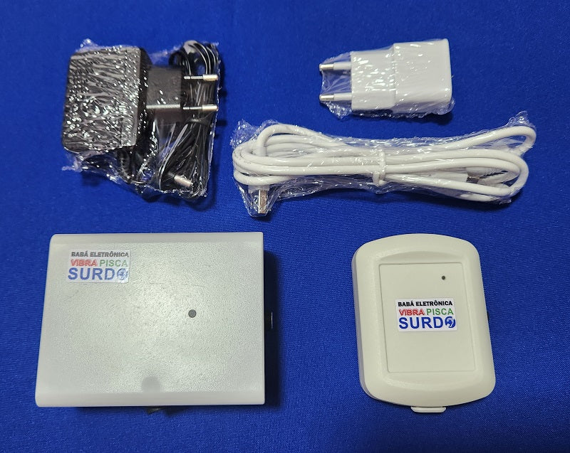 Babá eletrônica com receptor carregável sem fio para Surdos e/ou Deficientes Auditivos