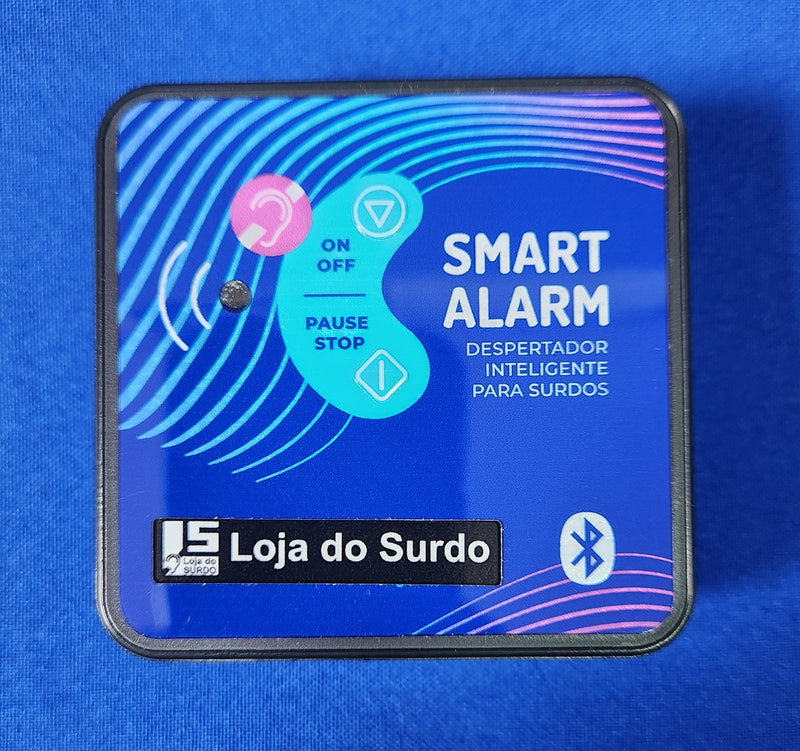 Despertador com dispositivo vibra ou pisca para surdos e/ou deficientes auditivos, com conexão Bluetooth ao celular