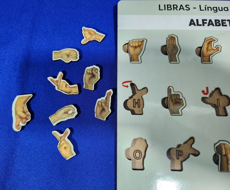 Alfabeto Manual e números em Libras encaixável