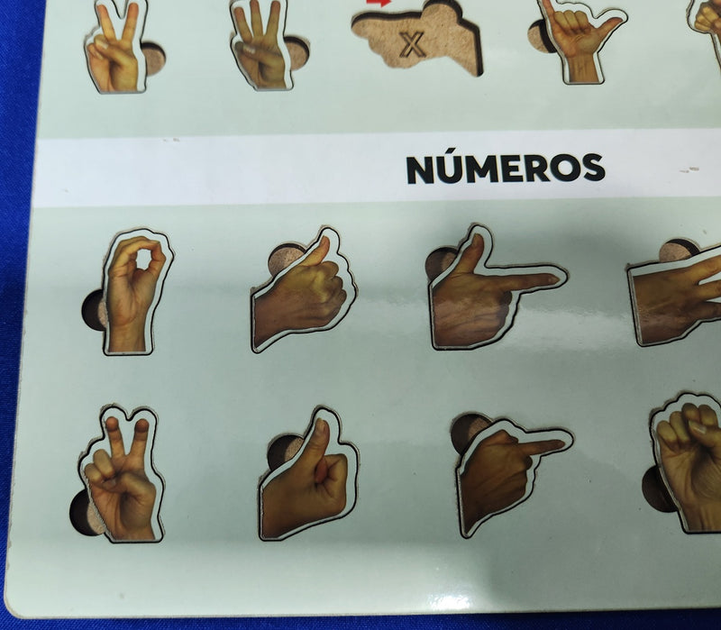 Alfabeto Manual e números em Libras encaixável