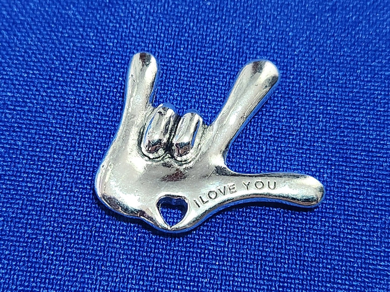 pingente I LOVE YOU prata