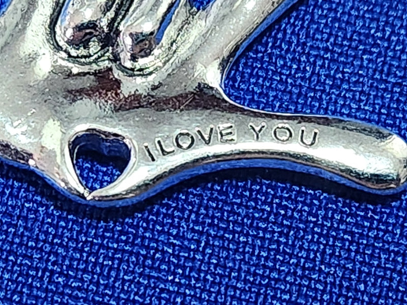 pingente I LOVE YOU prata