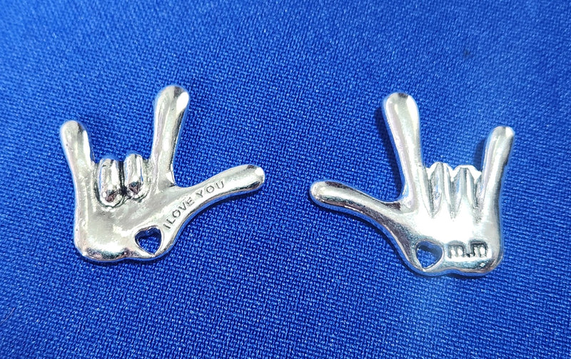 pingente I LOVE YOU prata