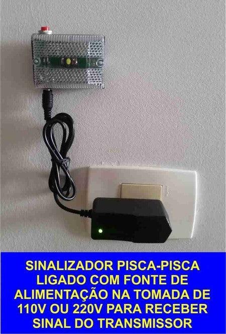 Sinalizador repetidor pisca-pisca sem fio para Surdos e/ou Def. Aud. - Loja do Surdo