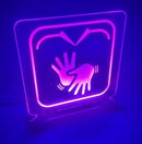 Luminária de mesa com Led de várias cores