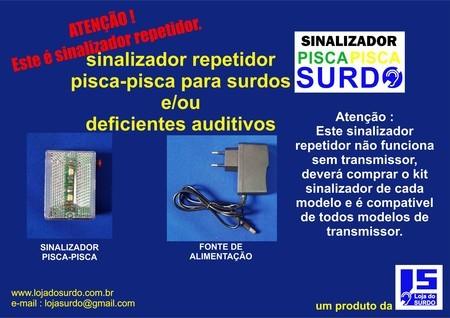 Sinalizador repetidor pisca-pisca sem fio para Surdos e/ou Def. Aud. - Loja do Surdo