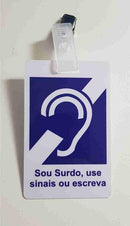 crachá para funcionário Surdo - Loja do Surdo