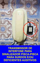 Kit sinalizador pisca-pisca de telefone ou interfone para Surdos/D.A.