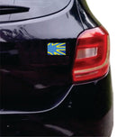 kit 4 adesivos com silicone Bandeira Internacional da Comunidade Surda  5x 3,5 cm