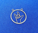 Pingente “I Love You” em ASL – Formato Círculo
