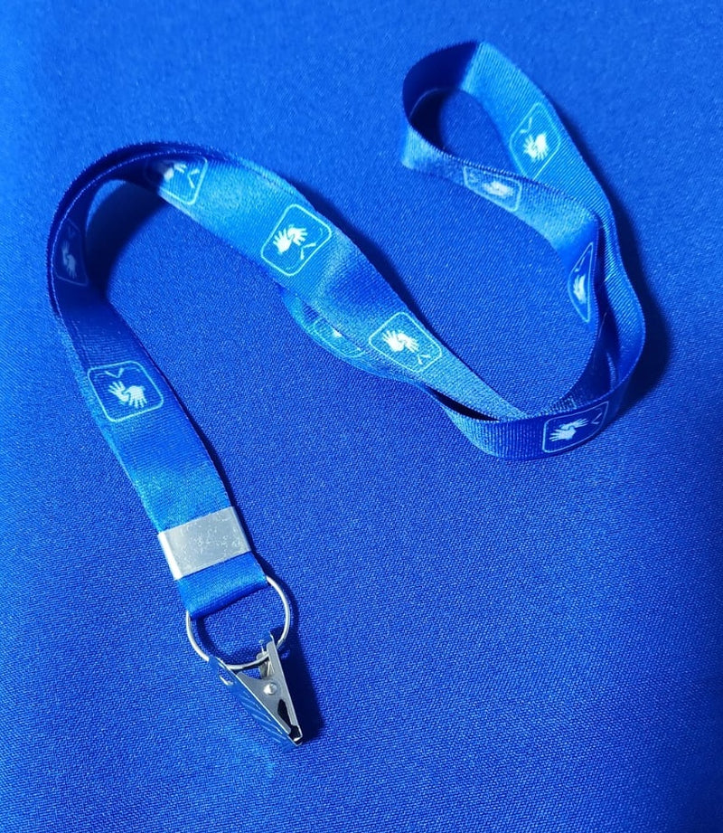cordão para crachá Intérprete de Libras ou Acesso em Libras