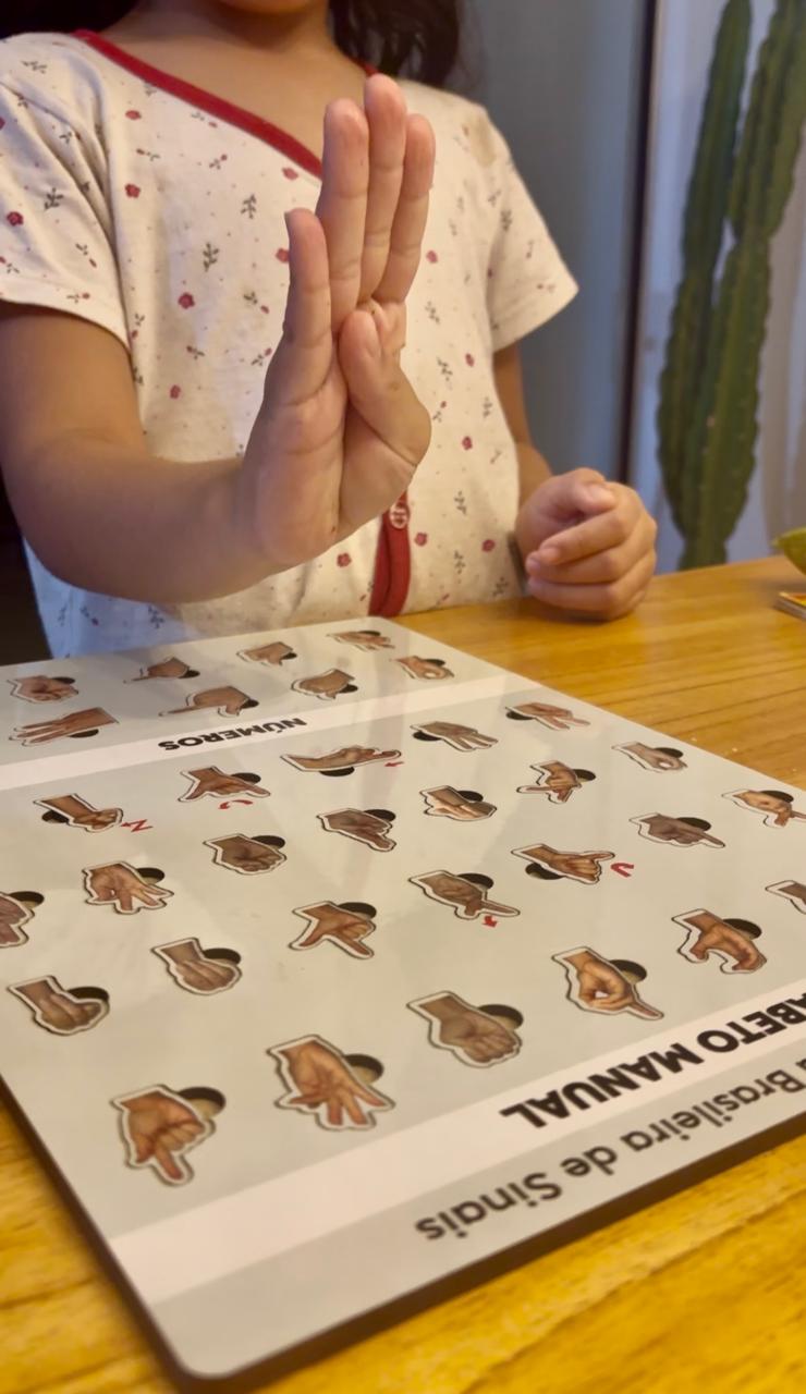 Alfabeto Manual e números em Libras encaixável