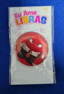 Bottons Libras – Identificação, Inclusão e Cultura Surda 4,5cm