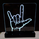 Luminária de mesa com Led de várias cores