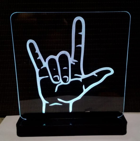Luminária de mesa com Led de várias cores