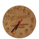 Relógio de parede em Libras MDF