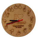 Relógio de parede em Libras MDF