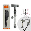 Tripé de selfie com luz LED