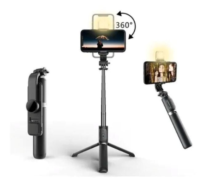 Tripé de selfie menor e simples