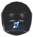 kit 6 adesivos Simbolo Surdez refletido para capacete de moto