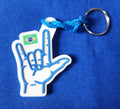Chaveiro Copa do Mundo – "I LOVE YOU" em ASL nas Cores do Brasil