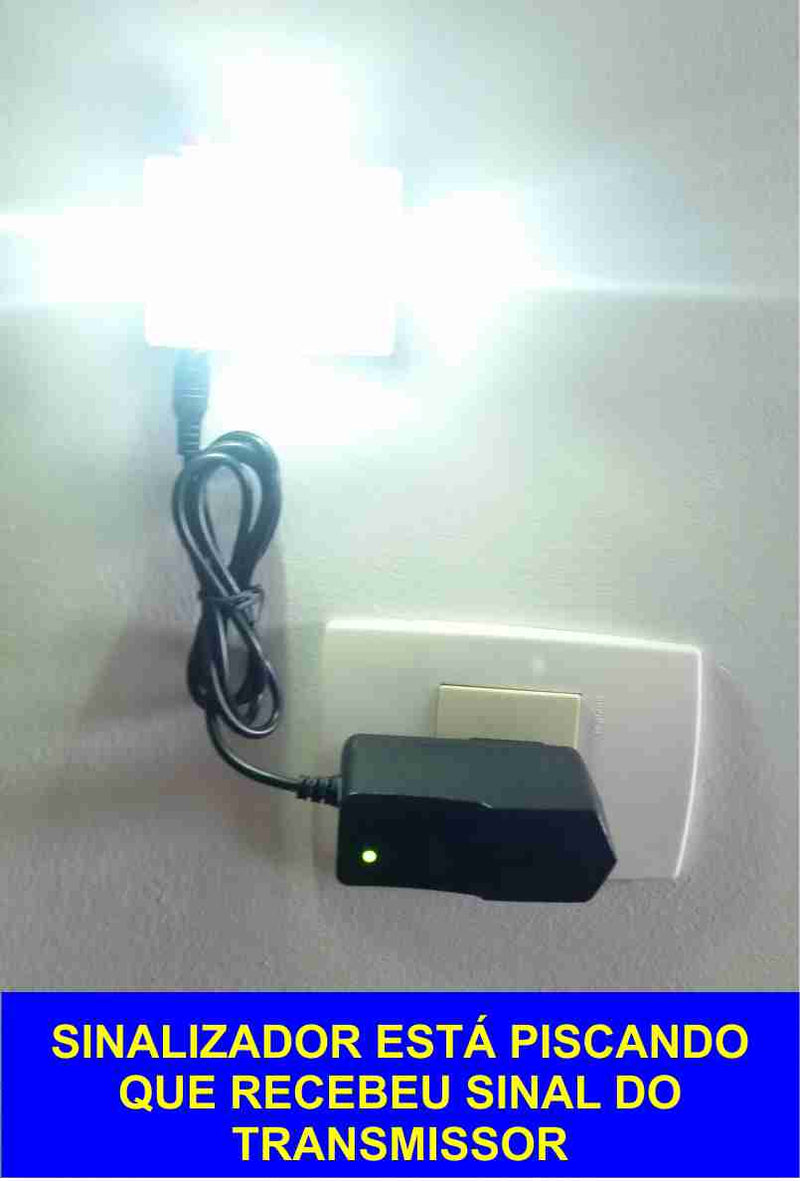 botão ou transmissor da campainha sem fio, ou o controle remoto, para chamar