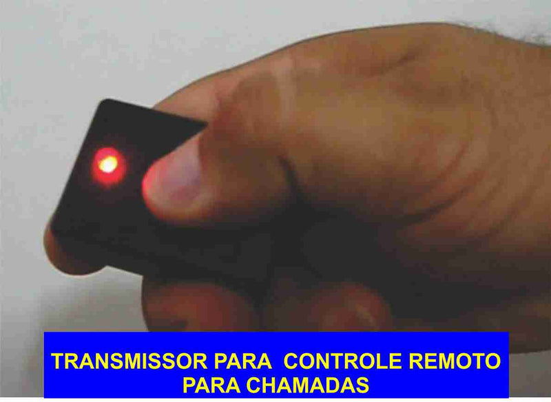 botão ou transmissor da campainha sem fio, ou o controle remoto, para chamar