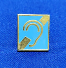 pin Simbolo Internacional da Surdez em baixo relevo