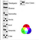 Luminária de mesa com Led de várias cores